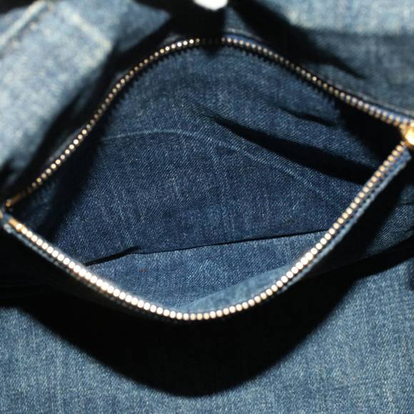 PRADA Canapa Hand Bag Canvas Blue Auth 47694 - Picture 11 of 16